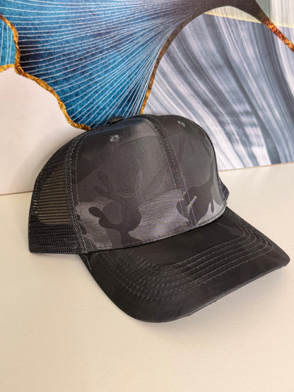 Gorra Camuflaje con Malla - Negro KCN61