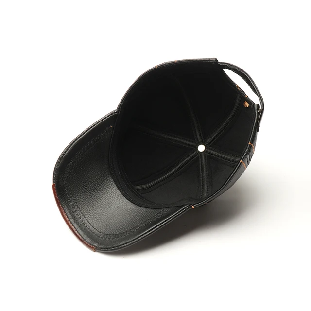OUTLET 29 Gorra de Cuero Original Negra