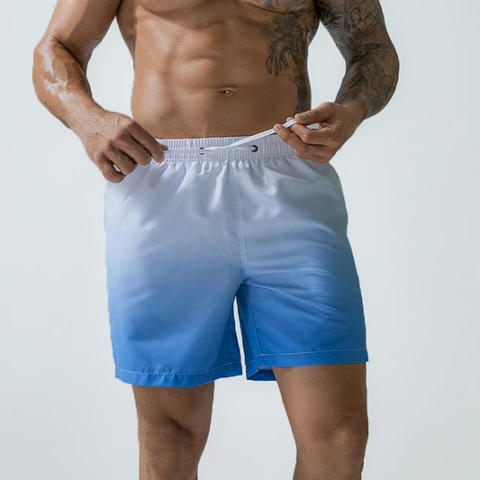 Bañador Difuminado Short Largo - Azul K281