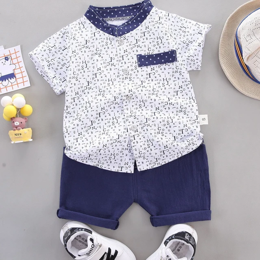Conjunto para bebe /  B85 Blanco/Azul