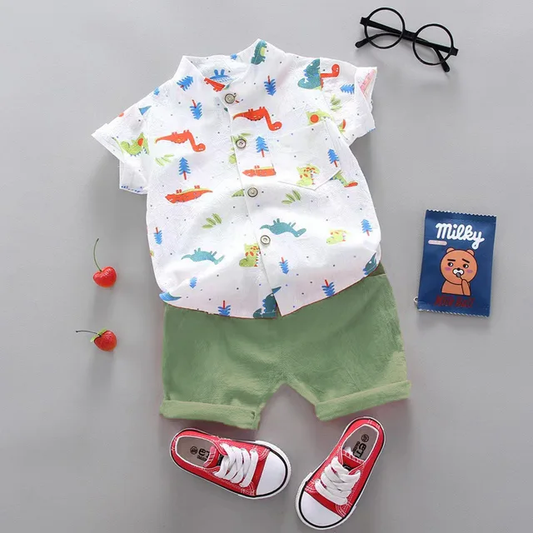 Conjunto para bebe /  B86 Blanco-Verde