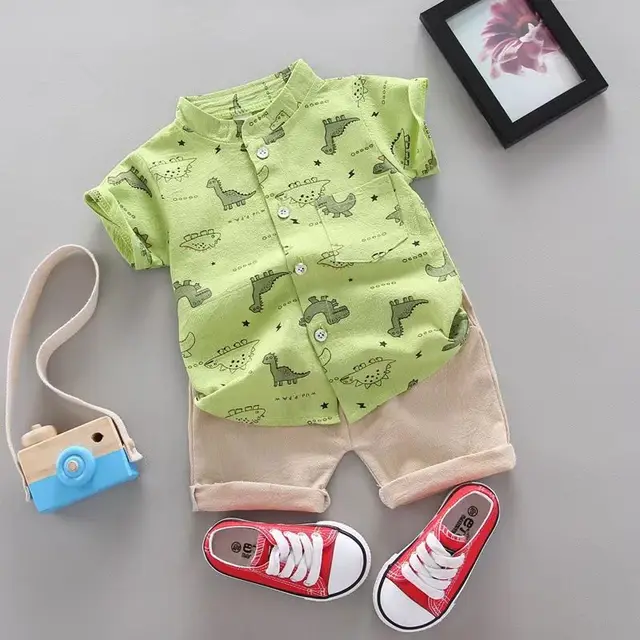 Conjunto para bebe /  B87 Dino-Verde