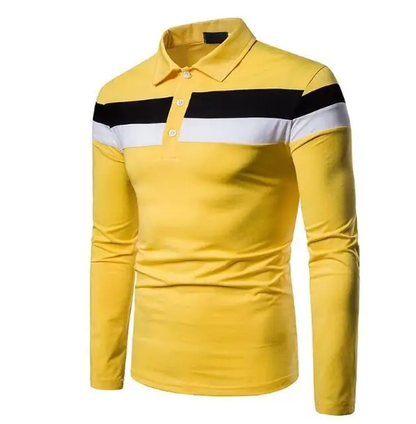Camisa Manga Larga Tipo Polo /Amarillo N06