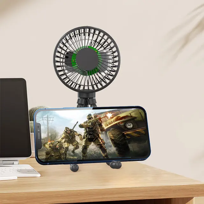 Ventilador Tripode Recargable/ Negro RS04