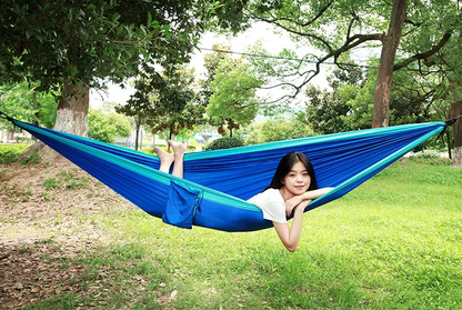 Hamaca Portatil Gris/celeste S020