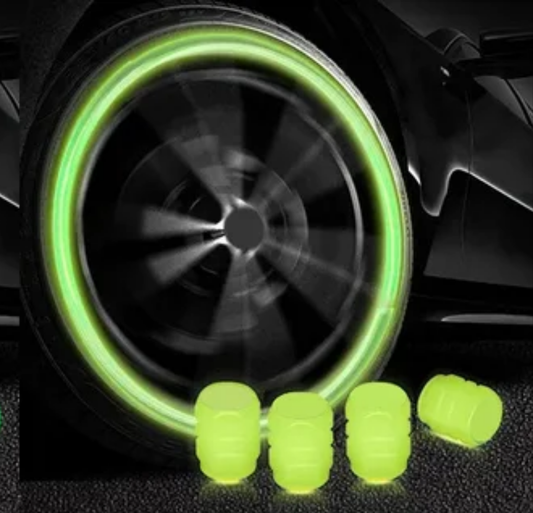 Tapon luminoso para llanta de Carro o Motocicleta / Amarillo  TC6