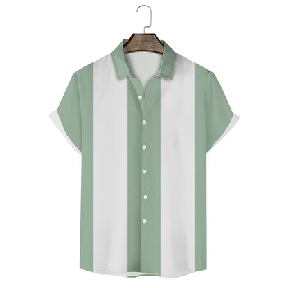 Camisa Casual / Verde-Blanco S2