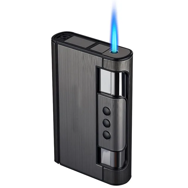 Caja para Cigarrillos y Encendedor/ Negro DF01