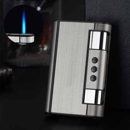 Caja para Cigarrillos y Encendedor/ Gris DF01