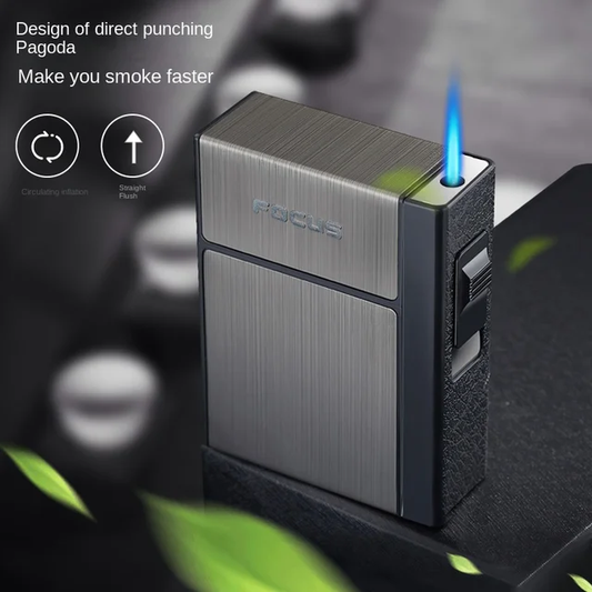 Caja para Cigarrillos y Encendedor/ Gris IM14