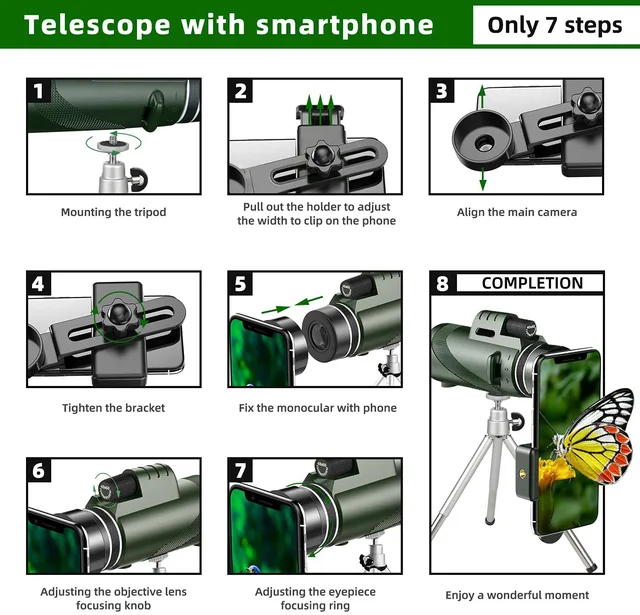 Telescopio Monocular con Tripode/   B147