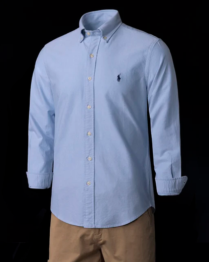 Camisa formal Marca Polo Ralph Lauren  para Caballero/ Celeste AM05