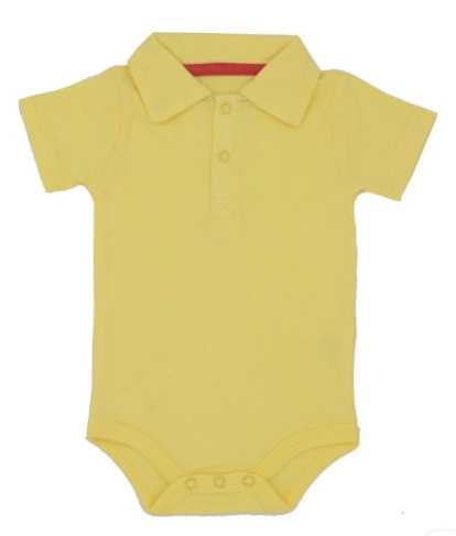 Mameluco tipo Polo para bebe /  B70 Amarillo