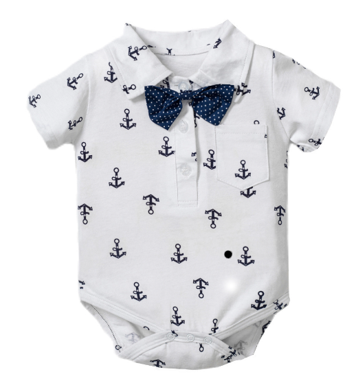 Mameluco para bebe /  B90-Blanco-Ancla