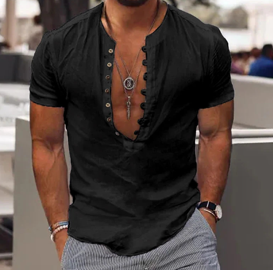 Camisa Casual Para caballero / Negra  K28