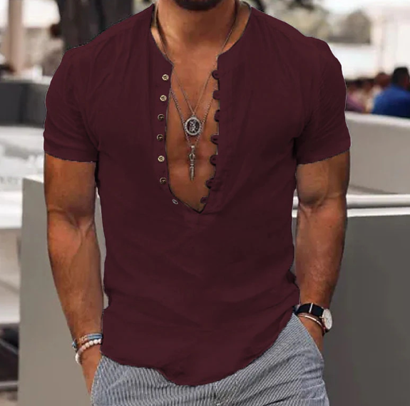 Camisa Casual Para caballero / Vino  K28