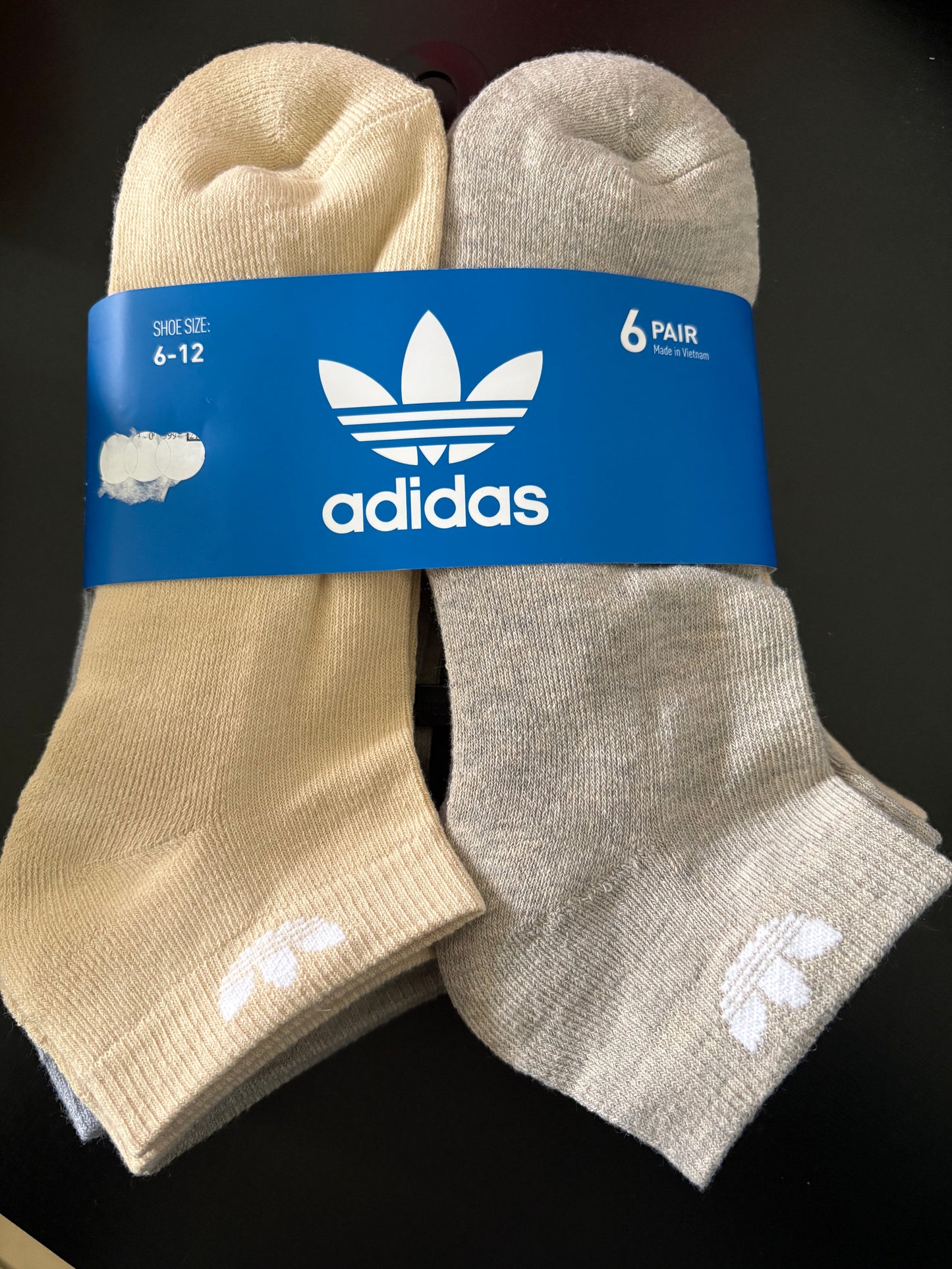 6 Pack Calcetas Adidas-Colores Mixtos US33