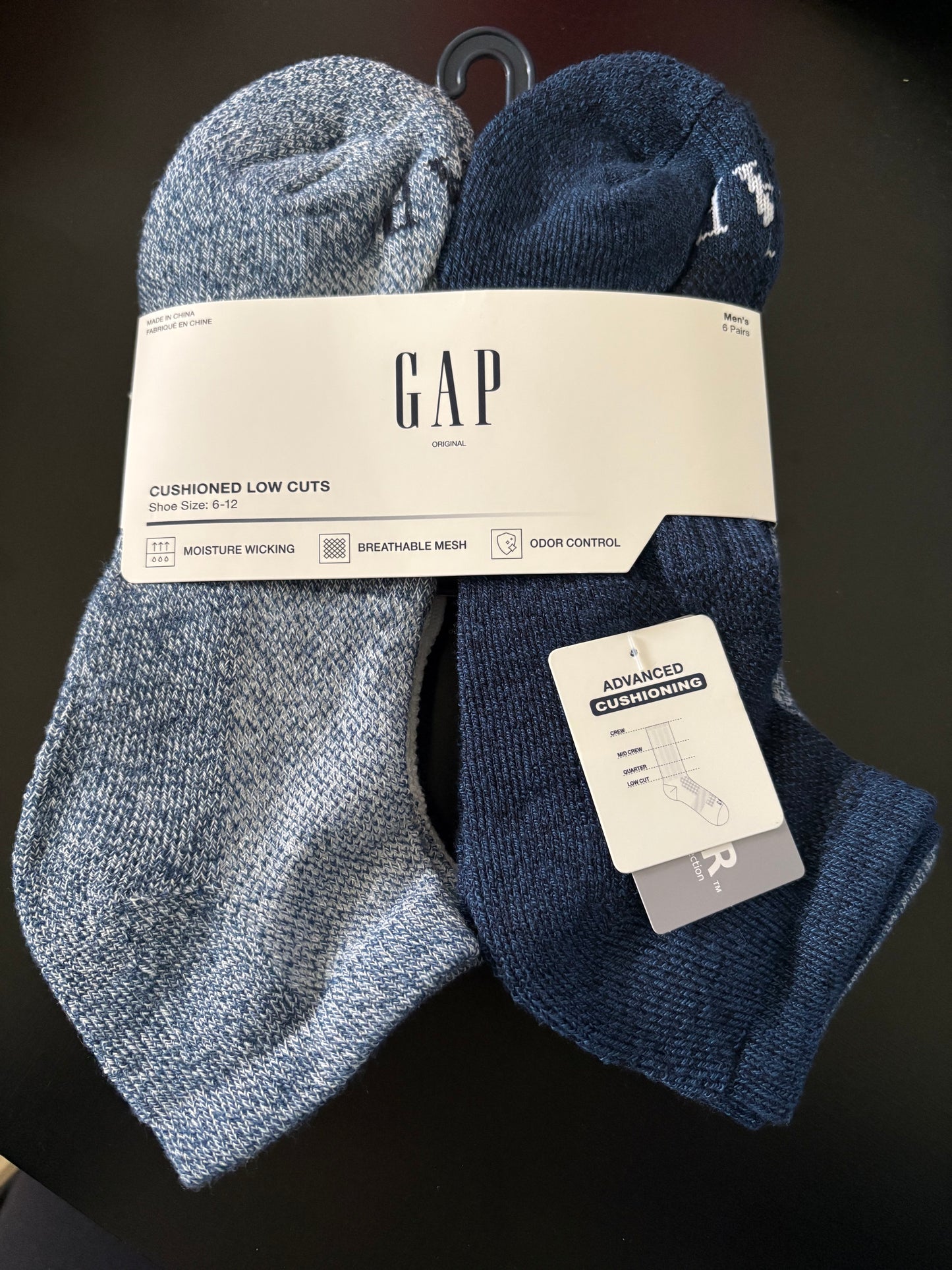6 Pack Calcetas GAP-Azules y Blanco US36
