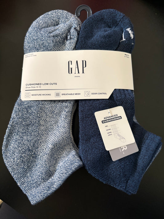 6 Pack Calcetas GAP-Azules y Blanco US36