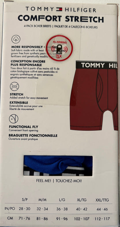 4 Pack Boxer Tommy Hilfiger-Rojo, Gris, Azul y Negro US24