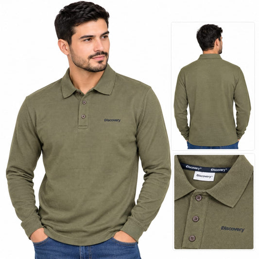 Camiseta Manga Larga para Caballero - KCN184 Olivo