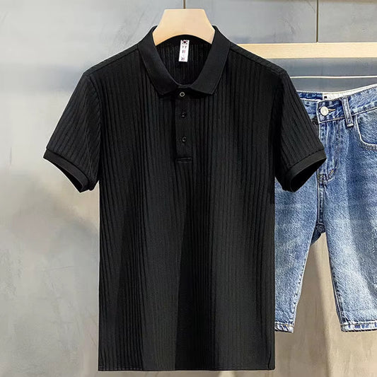 Camisa casual tipo polo/ IM32 - Negro