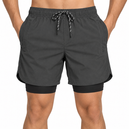 Short Deportivo para Caballero- KCN202 Gris Oscuro