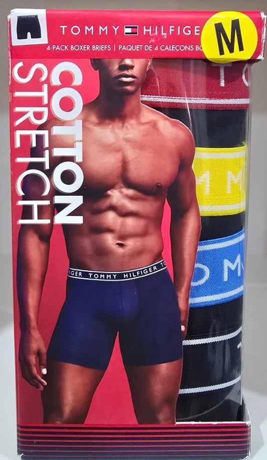 4 Pack Boxer Tommy Hilfiger-Negro con franja  US25