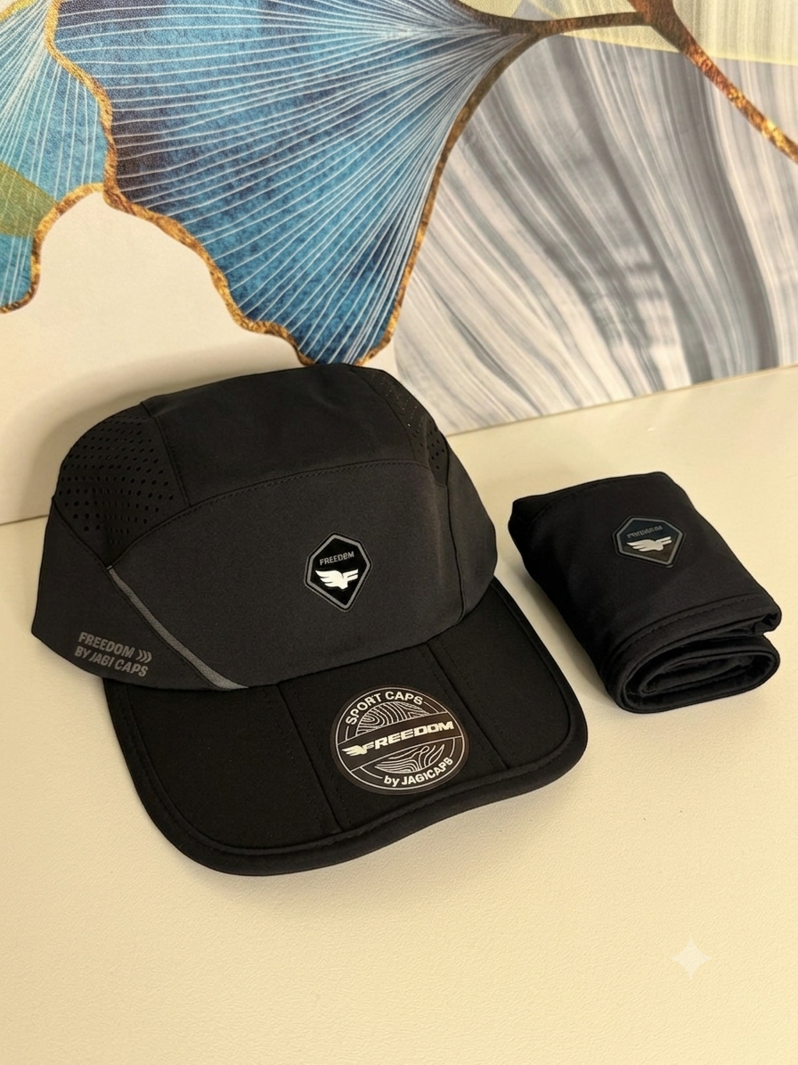 Gorra Deportiva Transpirable Plegable - Negra KCN63