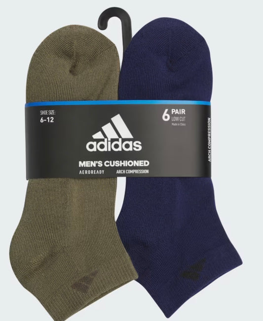 6 Pack Calcetas Adidas-Colores Mixtos US30