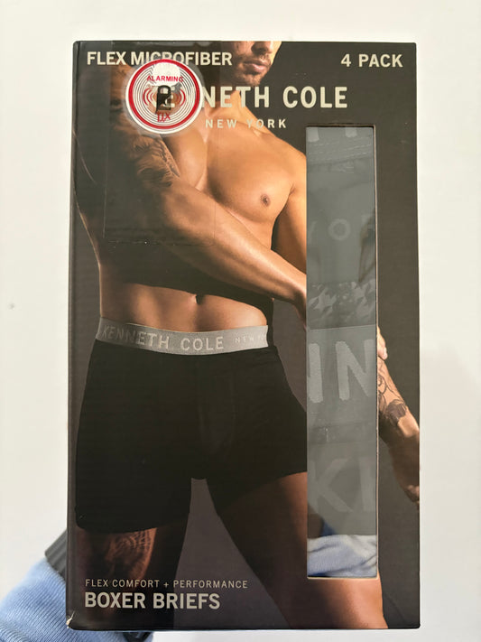 4 Pack Boxer Kenneth Cole-Negro y Gris US16
