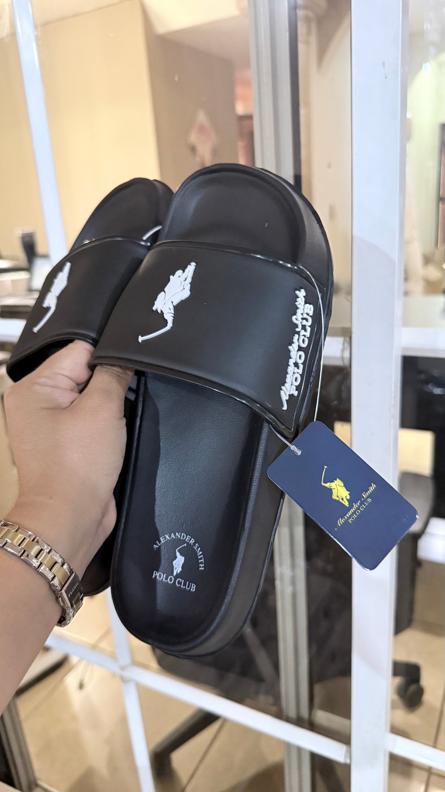 Sandalia Polo Club para caballero / Negro  NK02