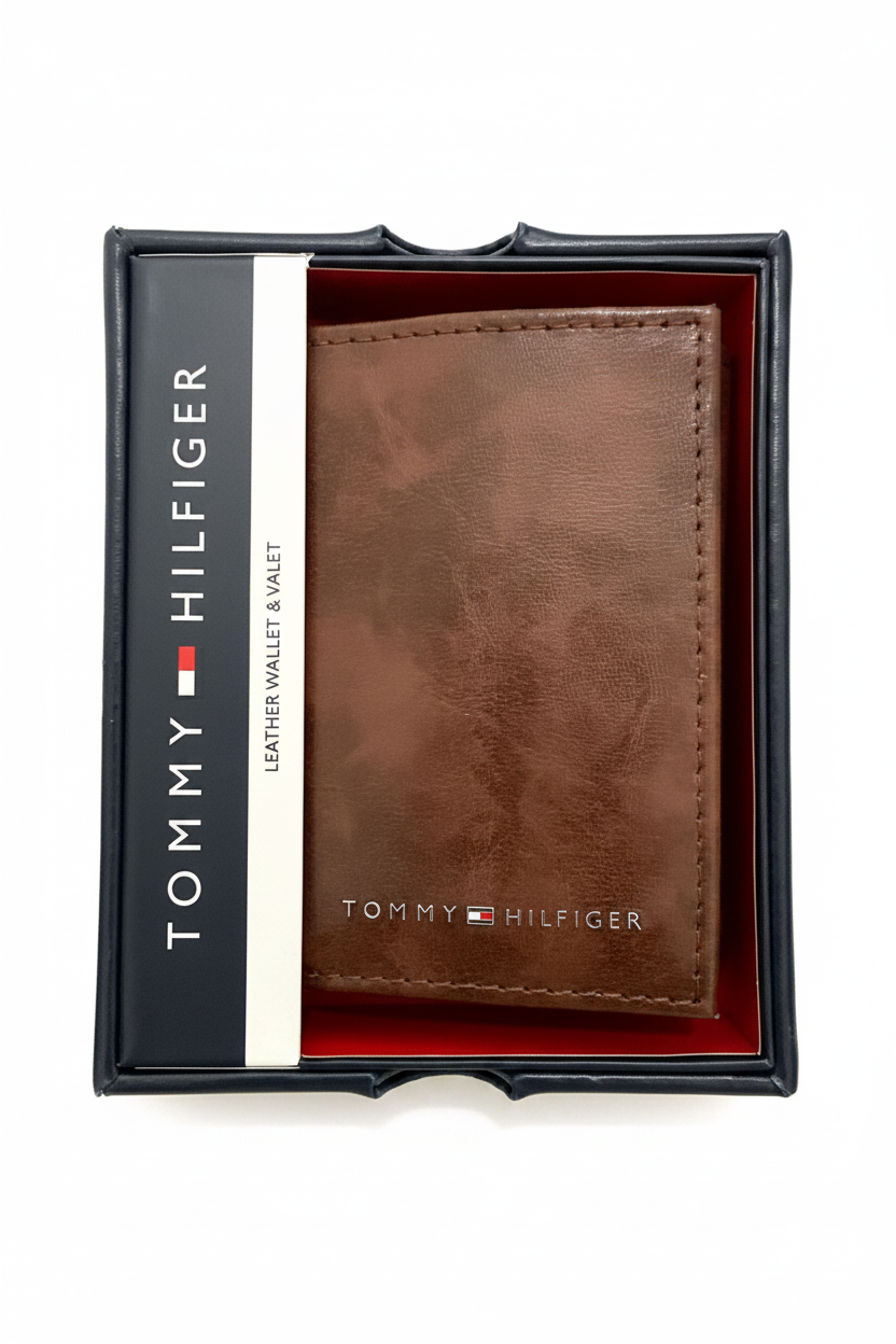 Billetera Para Hombre Marca Tommy Hilfiger Café US87