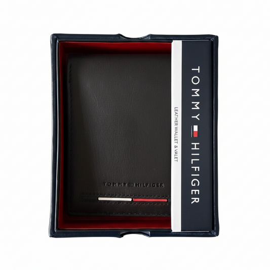 Billetera Para Hombre Marca Tommy Hilfiger Café Oscuro US89