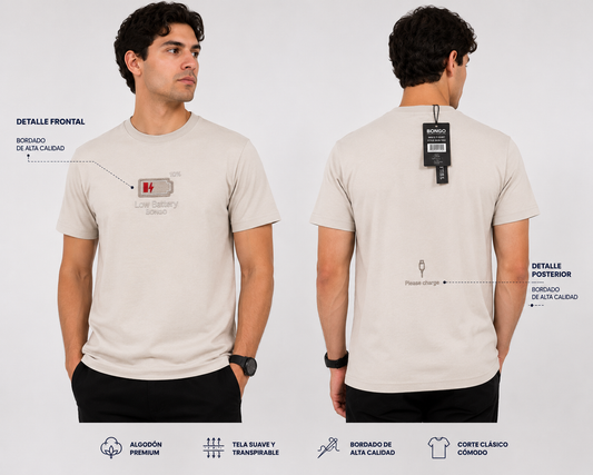 Camiseta Bongo para Caballero - Beige KCN08