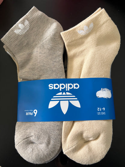 6 Pack Calcetas Adidas-Colores Mixtos US33