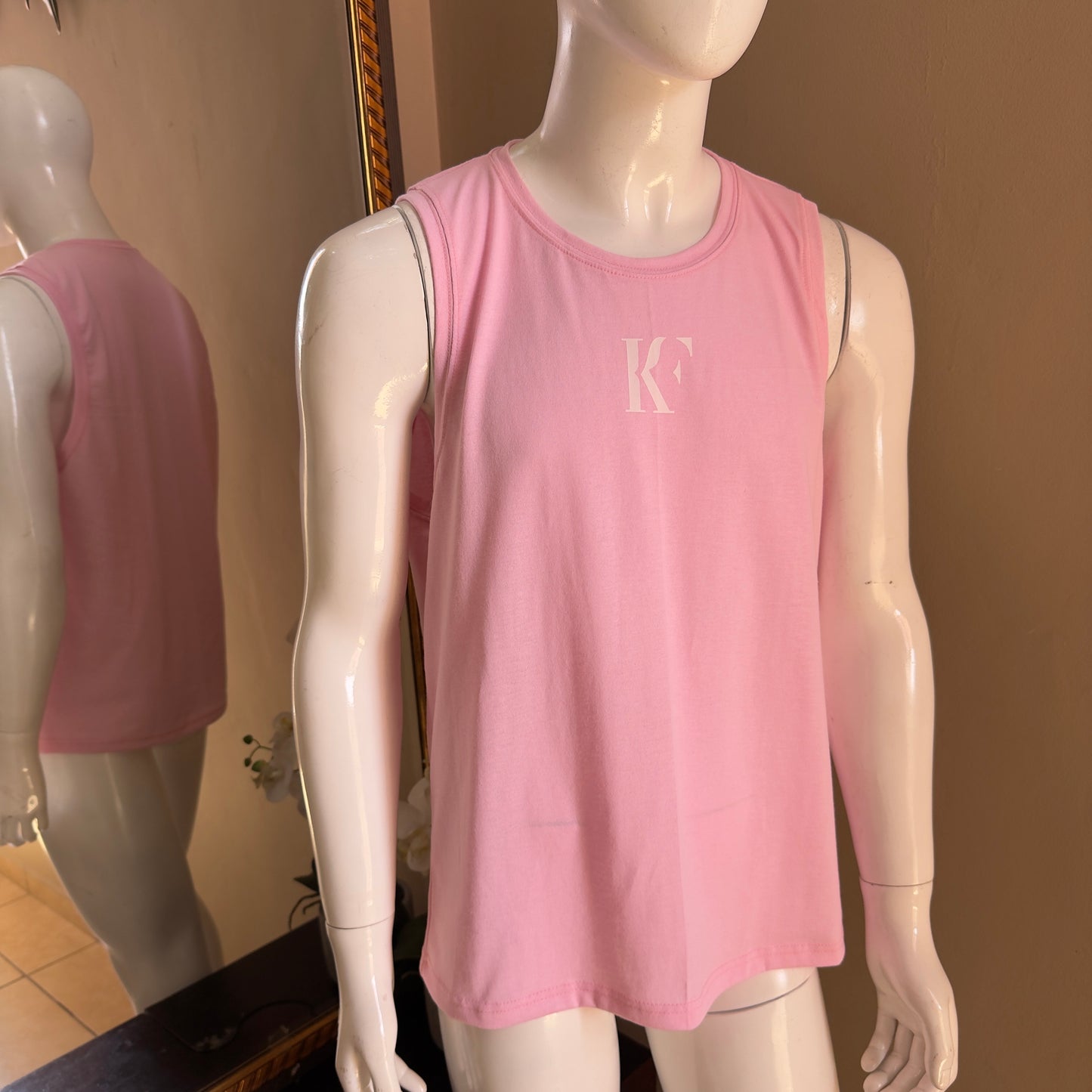 Camiseta desmangada KF - Rosa K289