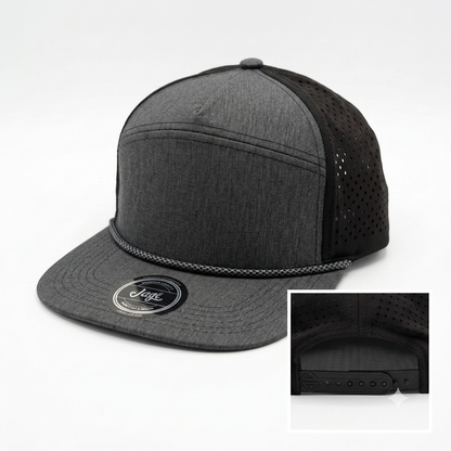 Gorra Plana Ajustable Transpirable - Negra KCN54