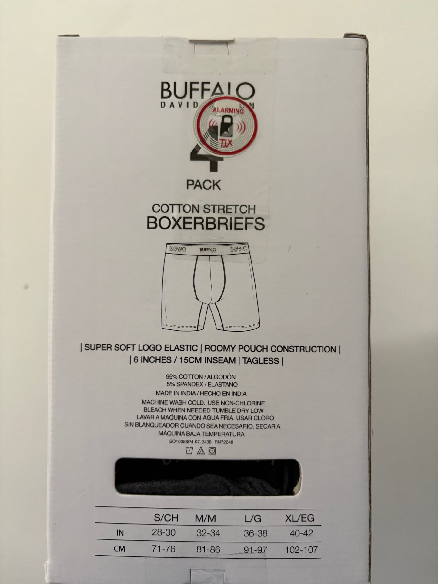 4 Pack Boxer Buffalo-Negro y Gris US12