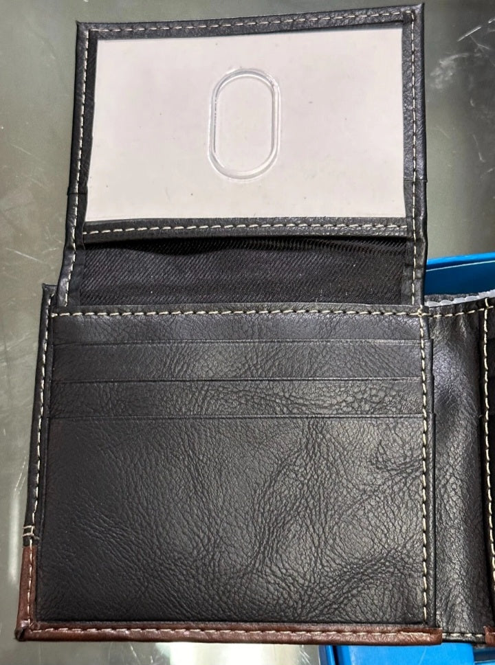 Billetera Para Hombre Marca Columbia Negra y Café US08