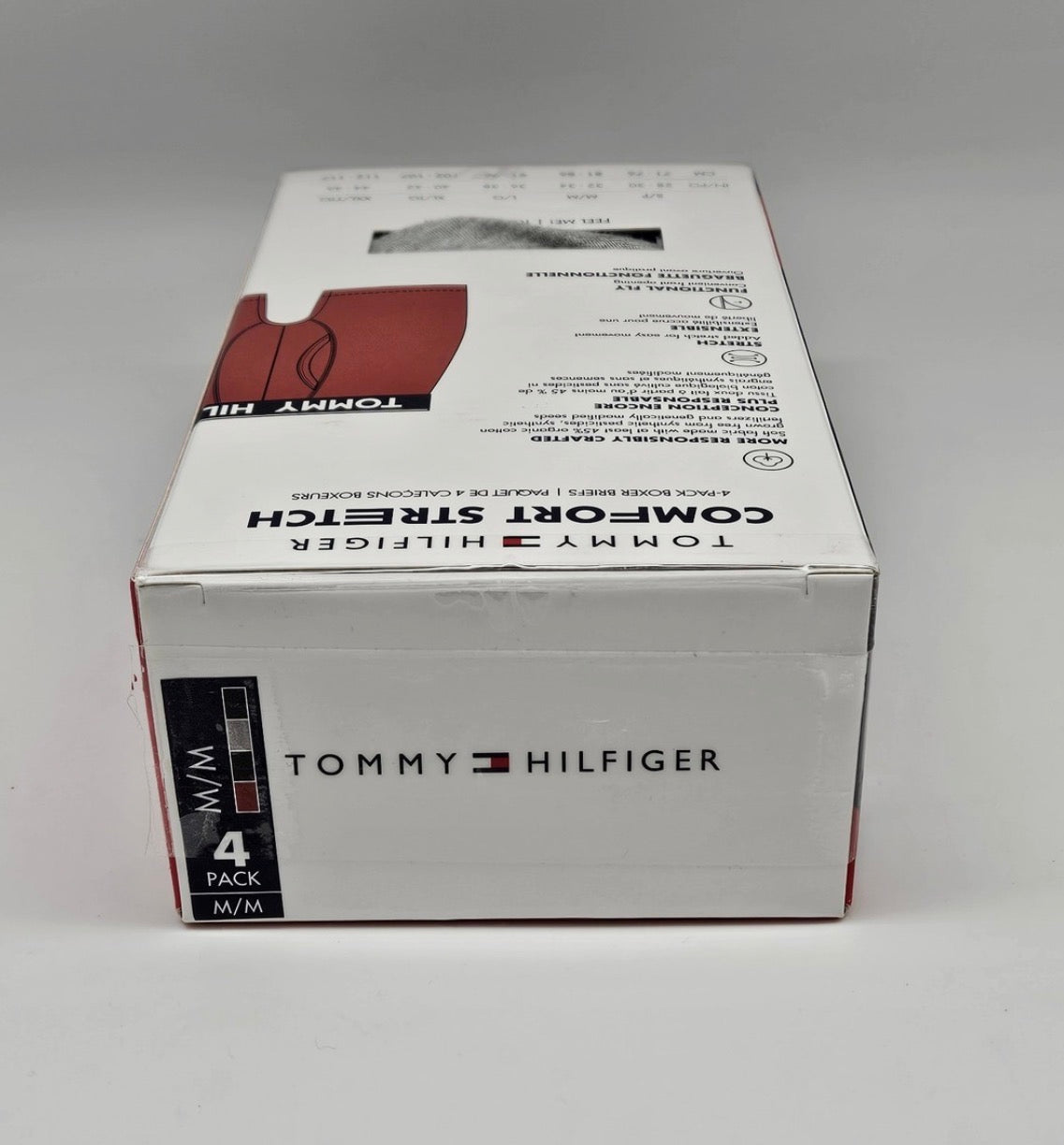 4 Pack Boxer Tommy Hilfiger-Rojo, Negro y Gris US22