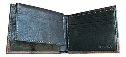 Billetera Para Hombre Marca Columbia Negra y Café US08