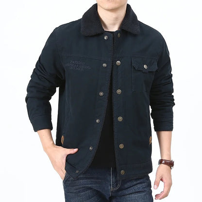 Abrigo Casual Hombre - A001 Azul Marino