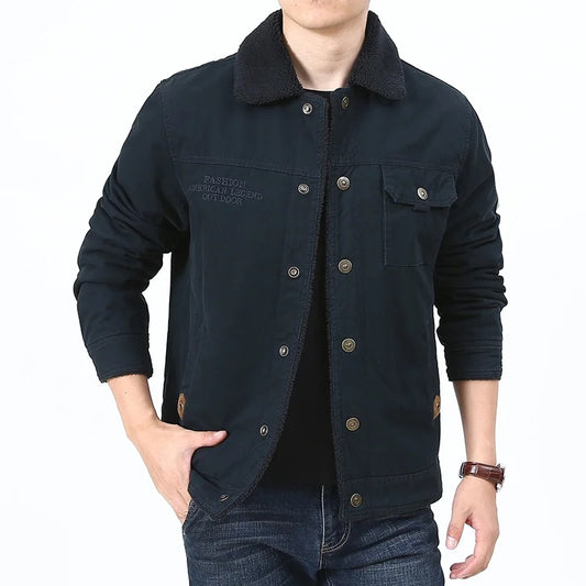 Abrigo Casual Hombre - A001 Azul Marino