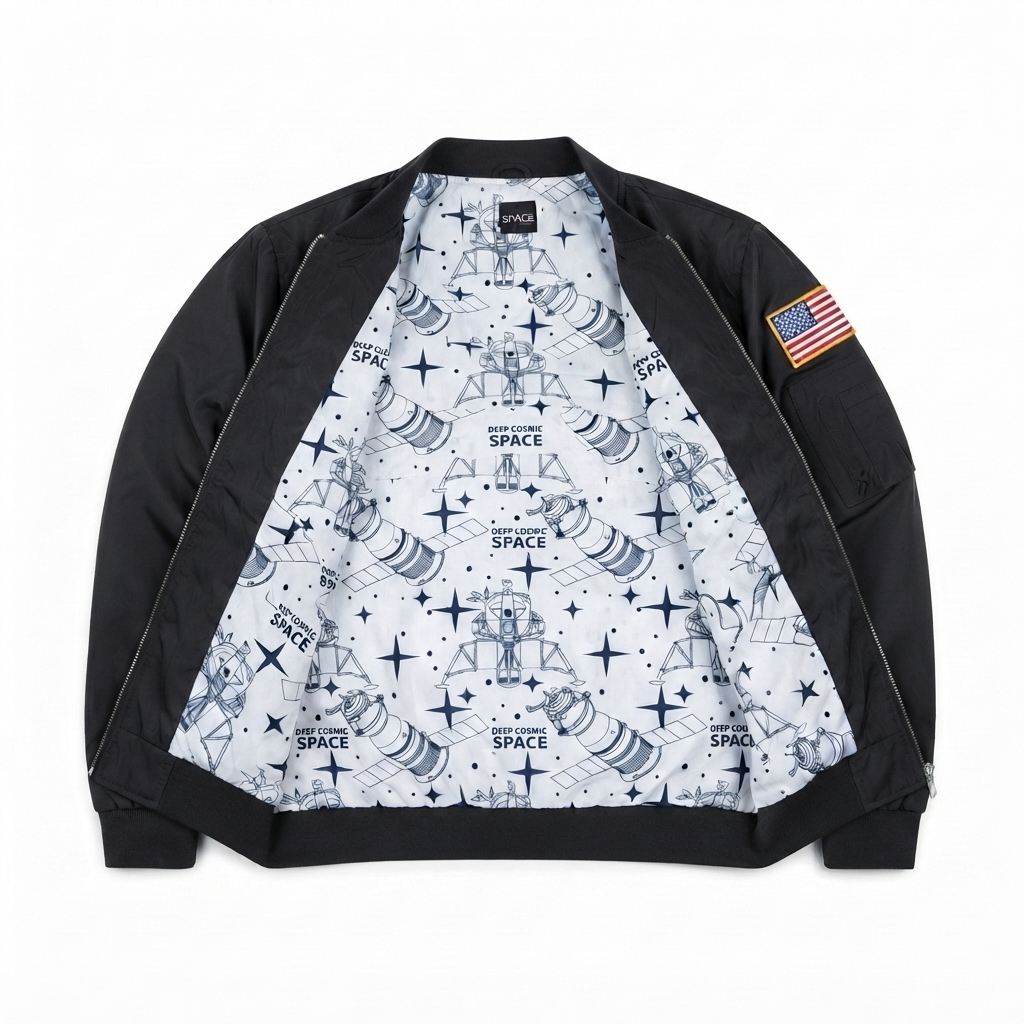 Jacket Impermeable Mission Space - NASA Negra KCN45