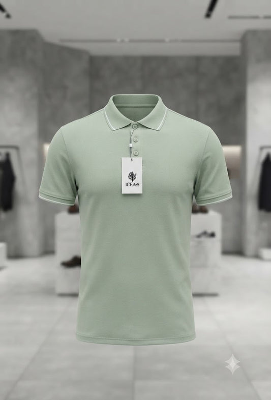Camisa tipo polo marca Ice Man/ Verde menta NK15