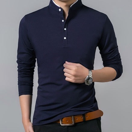 Camisa Manga Larga C006 - Azul