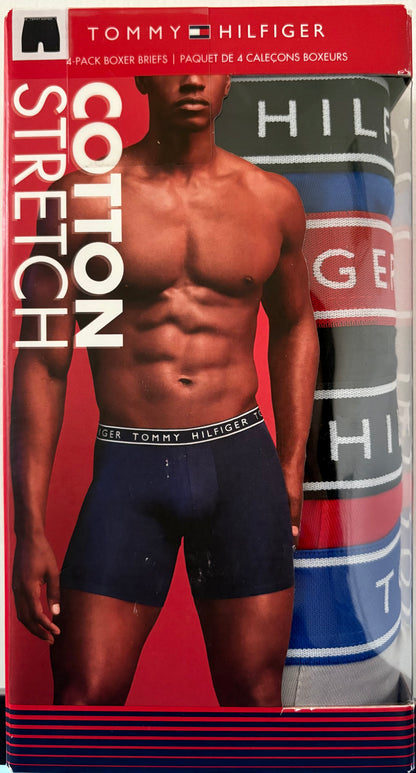4 Pack Boxer Tommy Hilfiger-Azul, Negro, Rojo y Gris  US26