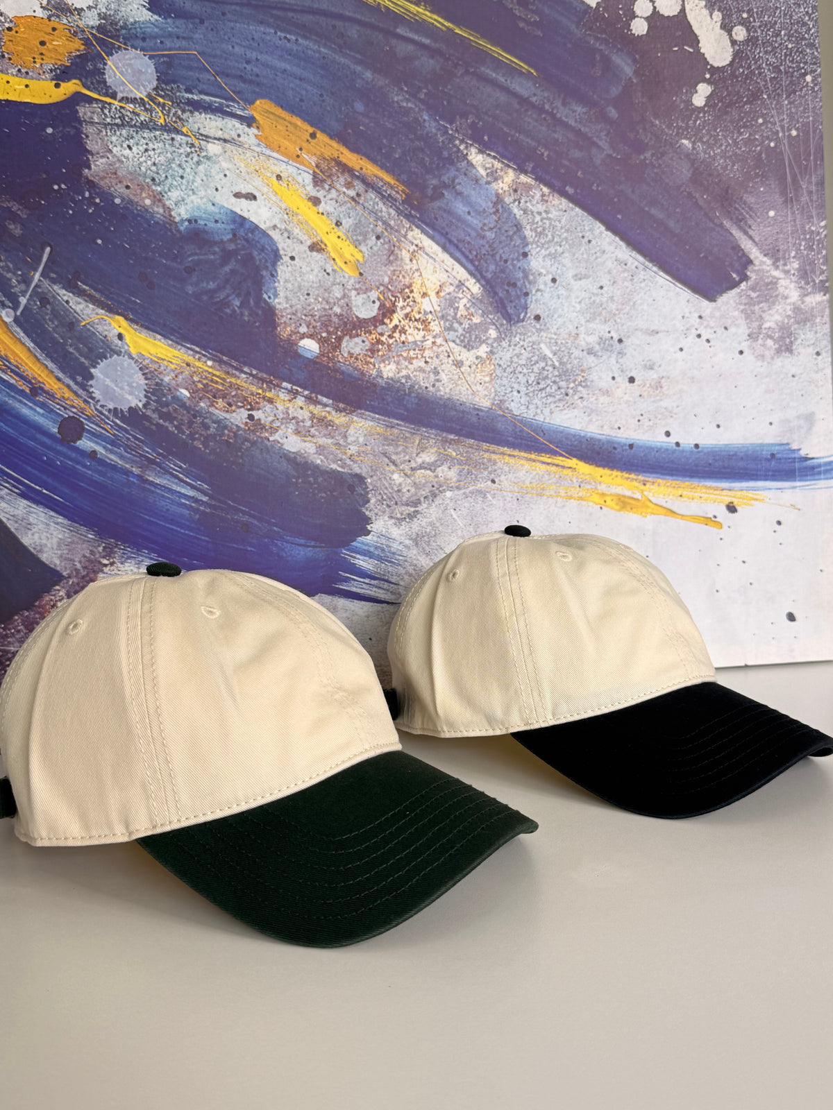 Gorra Lisa Jean doble color  - KCN91 Crema / Negro