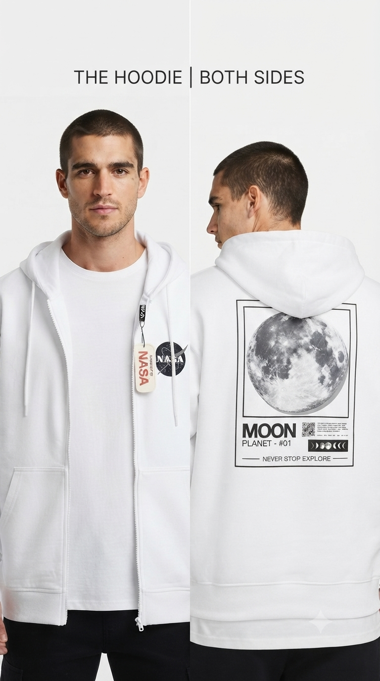 Hoodie Mission Space - NASA KCN41 Blanco